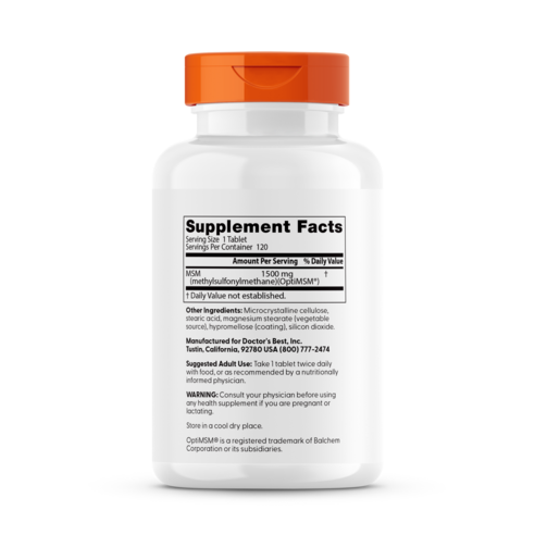 닥터스베스트 MSM 1500mg 리뷰 – MSM의 정체와 꼭 확인할 단어 'OptiMSM'